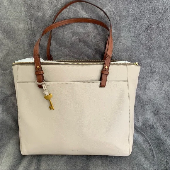 Fossil Leather Rachel Tote in Graystone - Picture 6 of 16